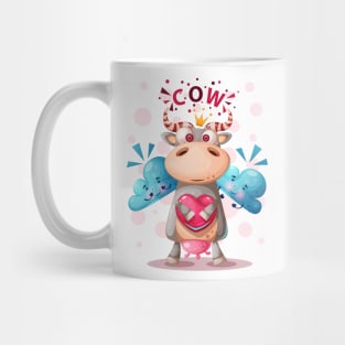 Cute Cow  Adorable Farm Animal Graphic Tee for Cow Lovers Mug